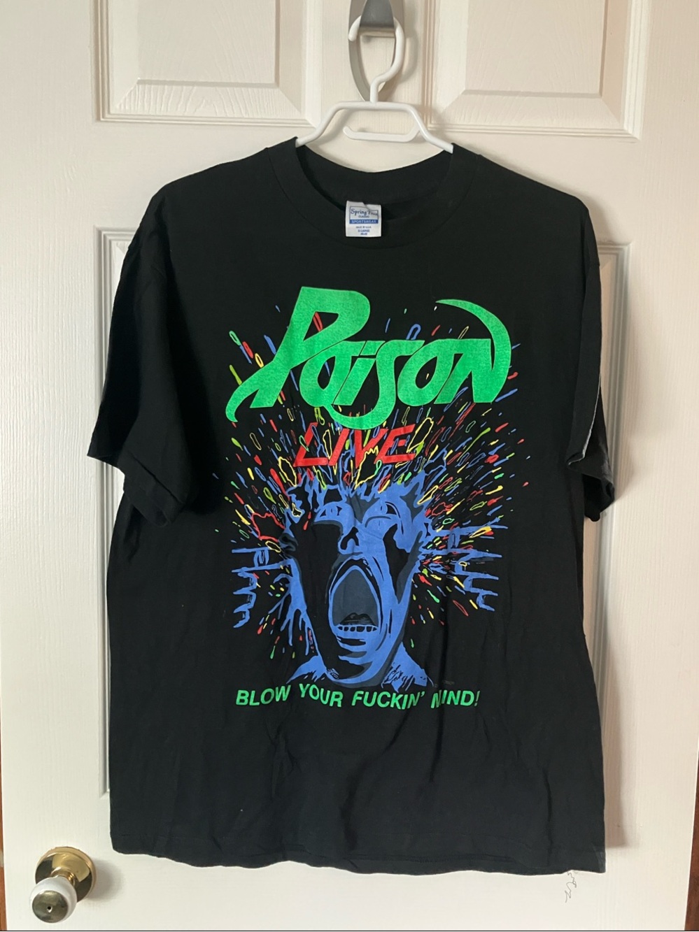 Live Graphic Tee - Black with Neon Green & Blue Artwork